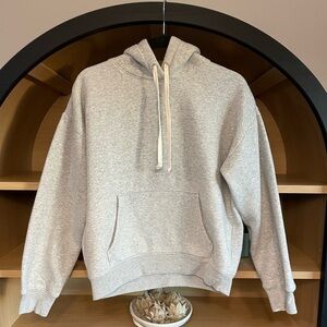 J. Crew Heritage Fleece Hoodie Sweatshirt Light Gray